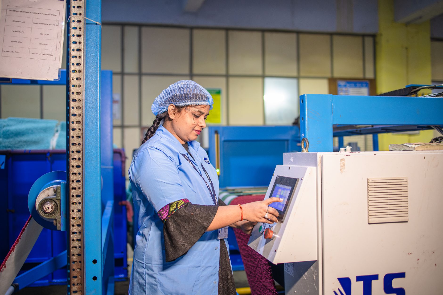 Indian factory worker